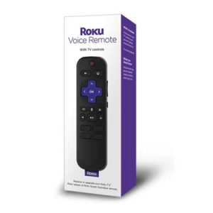 Boxed version of Roku Voice Remote.